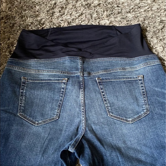 Isabel Maternity Crossover Panel Skinny Bootcut Jeans Size 16 - Picture 7 of 11